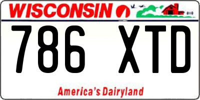 WI license plate 786XTD