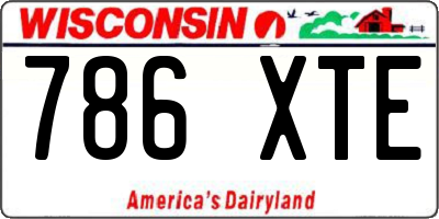 WI license plate 786XTE