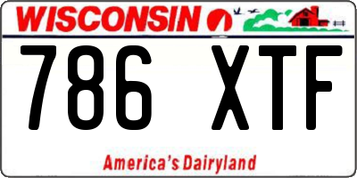 WI license plate 786XTF
