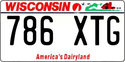 WI license plate 786XTG