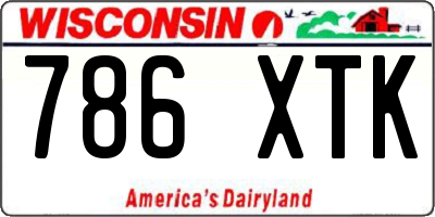 WI license plate 786XTK