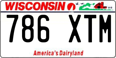 WI license plate 786XTM