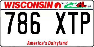 WI license plate 786XTP