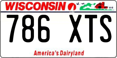 WI license plate 786XTS