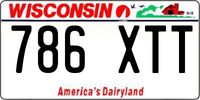 WI license plate 786XTT