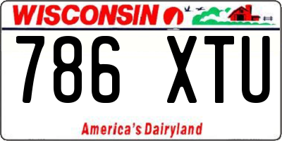 WI license plate 786XTU