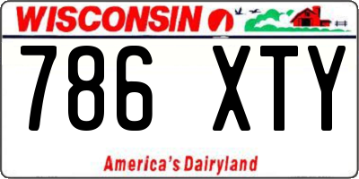WI license plate 786XTY