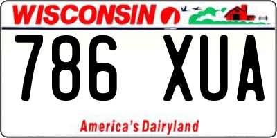 WI license plate 786XUA