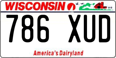 WI license plate 786XUD