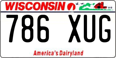 WI license plate 786XUG