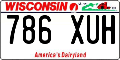 WI license plate 786XUH