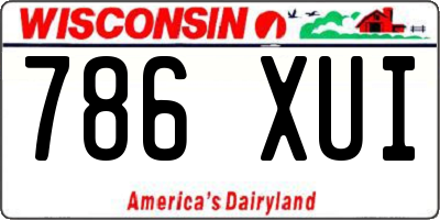 WI license plate 786XUI