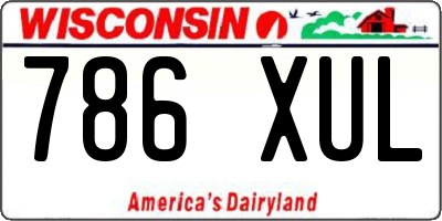 WI license plate 786XUL