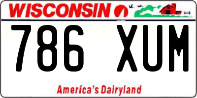WI license plate 786XUM