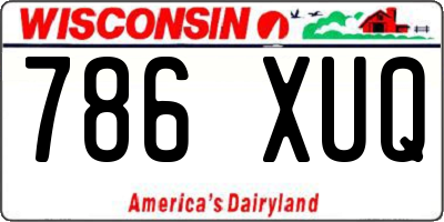 WI license plate 786XUQ