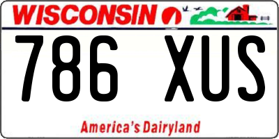WI license plate 786XUS