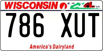 WI license plate 786XUT