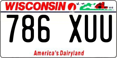WI license plate 786XUU