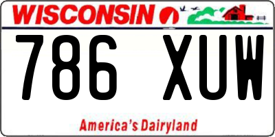 WI license plate 786XUW