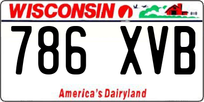 WI license plate 786XVB