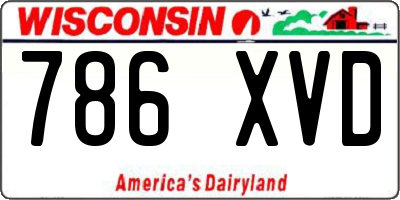 WI license plate 786XVD