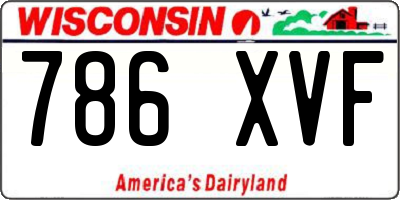 WI license plate 786XVF