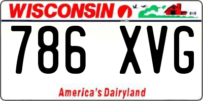 WI license plate 786XVG
