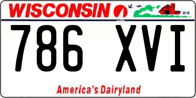 WI license plate 786XVI