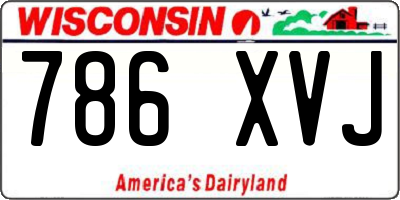 WI license plate 786XVJ