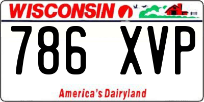 WI license plate 786XVP