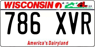WI license plate 786XVR