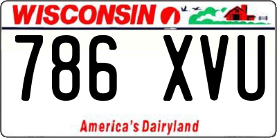 WI license plate 786XVU