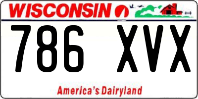 WI license plate 786XVX
