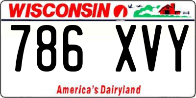 WI license plate 786XVY