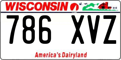 WI license plate 786XVZ