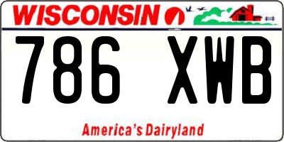 WI license plate 786XWB