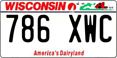 WI license plate 786XWC