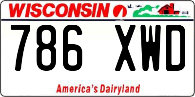 WI license plate 786XWD