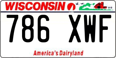 WI license plate 786XWF