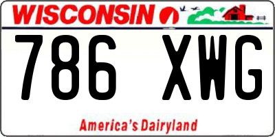 WI license plate 786XWG
