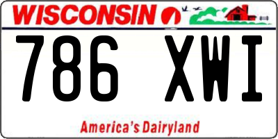 WI license plate 786XWI