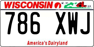 WI license plate 786XWJ