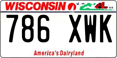 WI license plate 786XWK