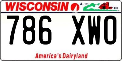 WI license plate 786XWO