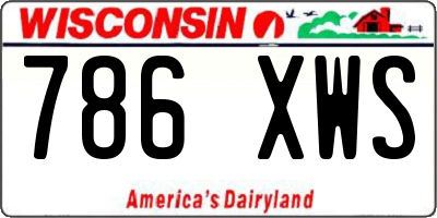 WI license plate 786XWS