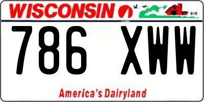 WI license plate 786XWW