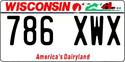 WI license plate 786XWX