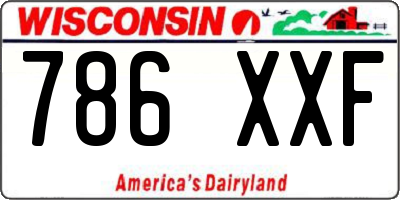 WI license plate 786XXF