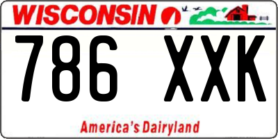 WI license plate 786XXK