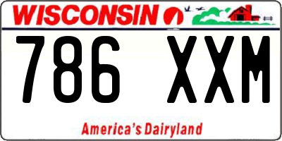 WI license plate 786XXM